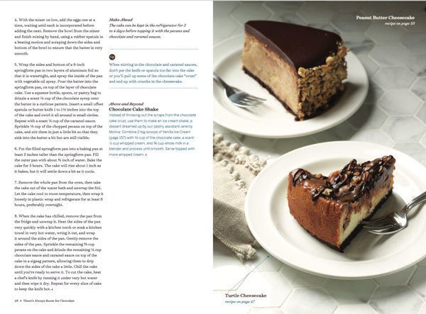 
                  
                    2 pages of There's always room for chocolate cookbook 1 page with a recipe the other pictures of cake slices
                  
                